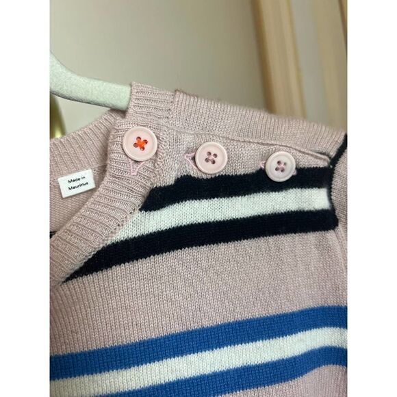 CASHMERE Chinti and Parker Multicolor Striped Sweater Shoulder Buttons Sz. S - Picture 4 of 10